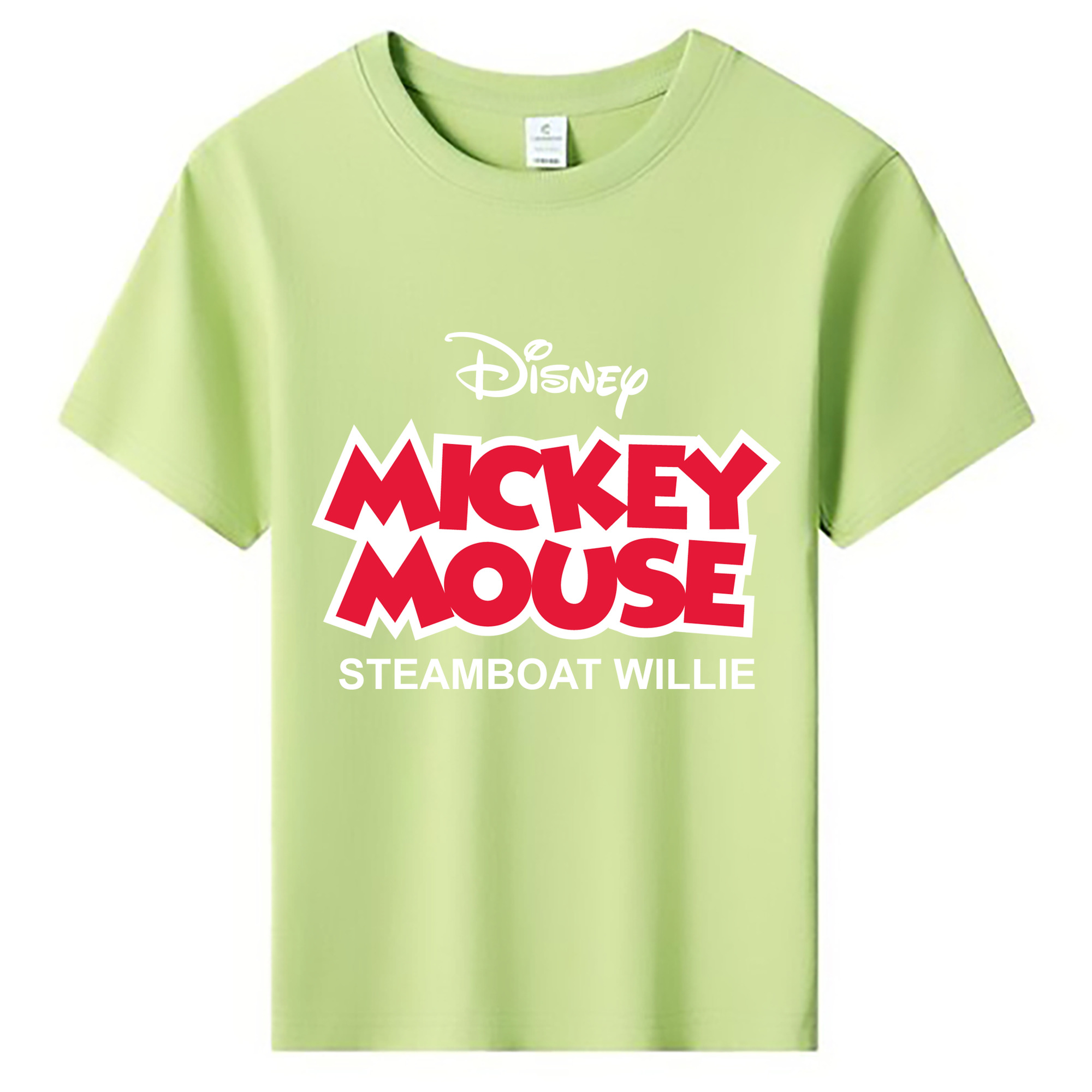ミッキーマウス Mickey Mouse 綿100％キッズTシャツ（フロントプリント）